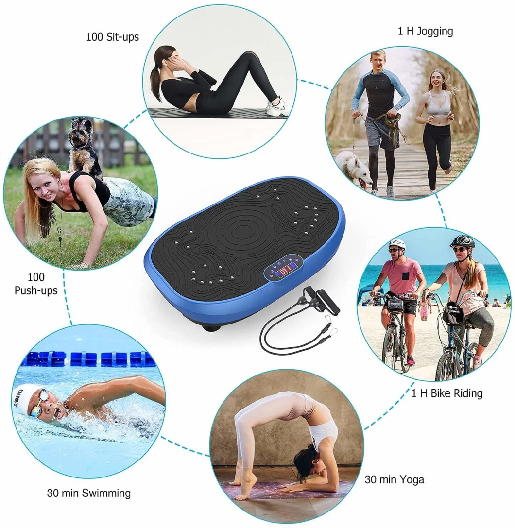 Vibration Plate Exercise Machine Triple Motor Oscillation Linear Pulsation Vibration Platform Whole Body Vibration Machine for Home