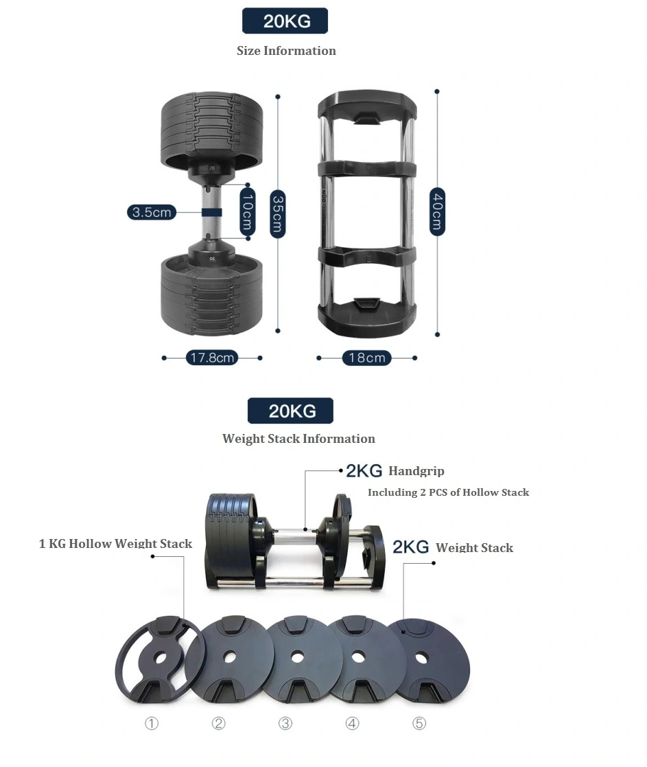 Gym Equipment Ajustable Dumbbell Free Weight