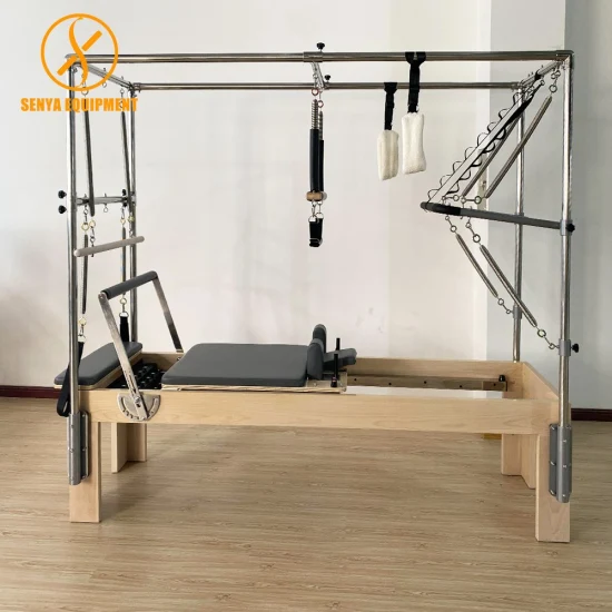 Equipo de Pilates Cadillac Maple Bed Yoga Loft Bed Multifuncional Pilates Reformer Tower Equipo de entrenamiento