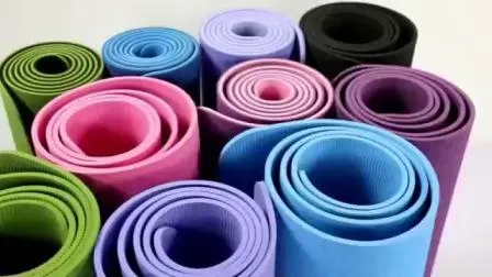 Esterilla de yoga de espuma TPE antideslizante para ejercicio de capa de color doble ecológica para gimnasio