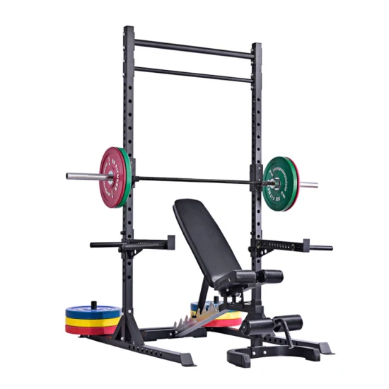 Multifunción Multiusos Pull up Equipo de gimnasio Fitness Ajustable Heavy Duty Gym Peso Equipo Power Bench Press Squat Home Gym Rack